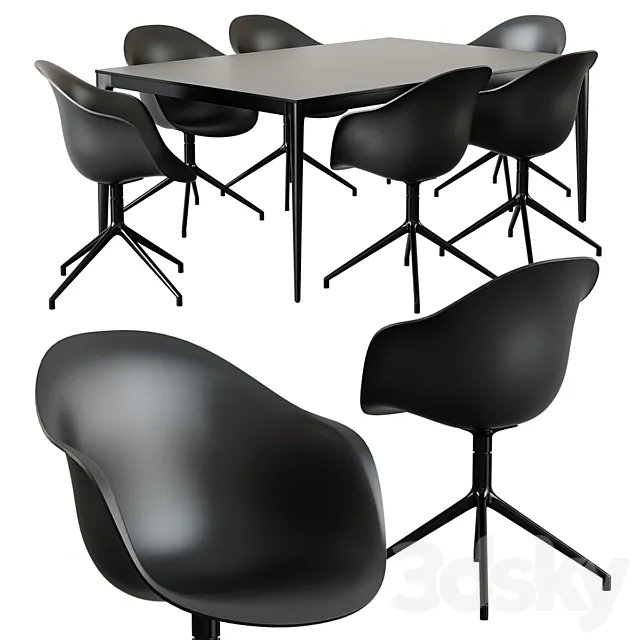 BoConcept _ Torino Table + Adelaide Chair 3DModel