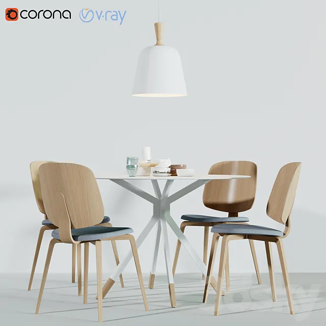 BoConcept Aarhus Chair & Billund Table 3DModel