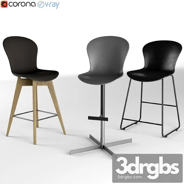 Boconcept adelaide bar chair 2 3D Model Download