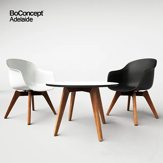 BoConcept Adelaide. chair and table 3DModel