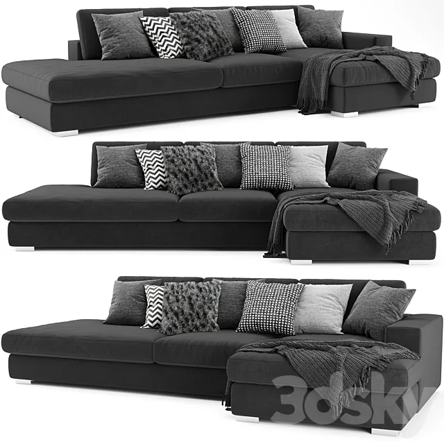 BoConcept Cenova Chaise Longue Sofa 2 3D Model