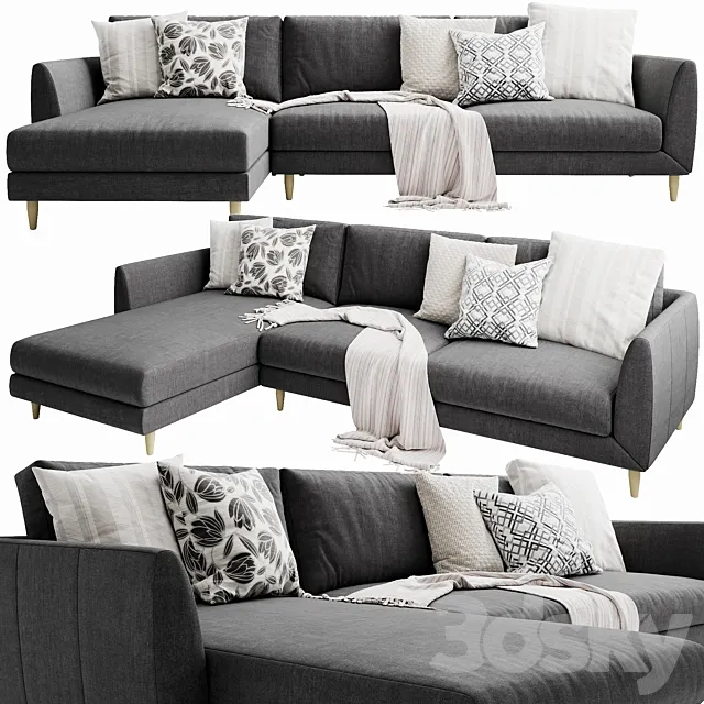 Boconcept fargo chaise lounge 3D Model