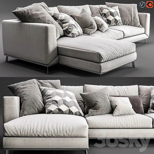 Boconcept Fargo Chaise Lounge 3DModel