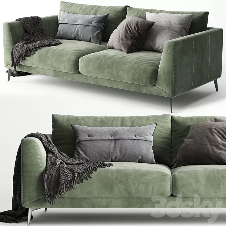 3DSKY] BoConcept Fargo Sofa 3D Model | NEW UPDATE 2024