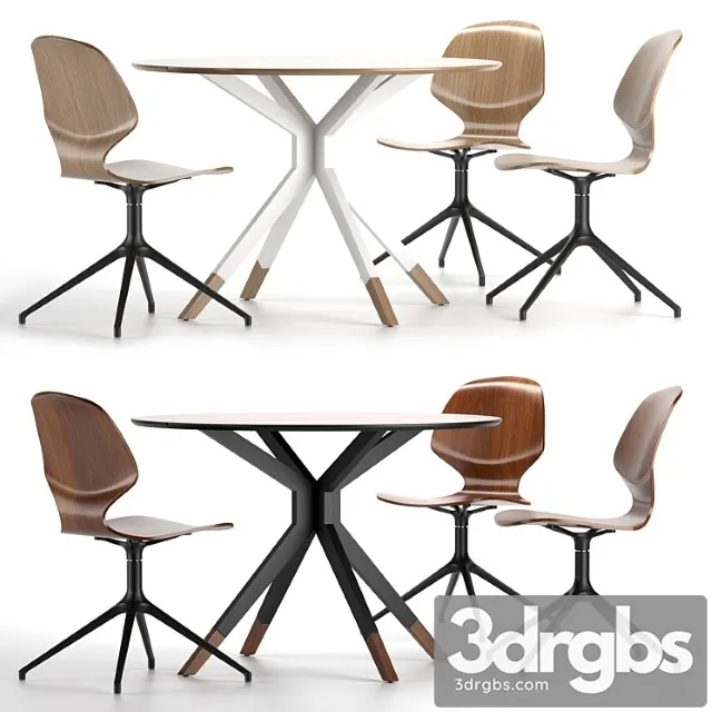 Boconcept – florence chair + billund table 2 3D Model Download Boconcept – florence chair + billund table 2 3D Model Download