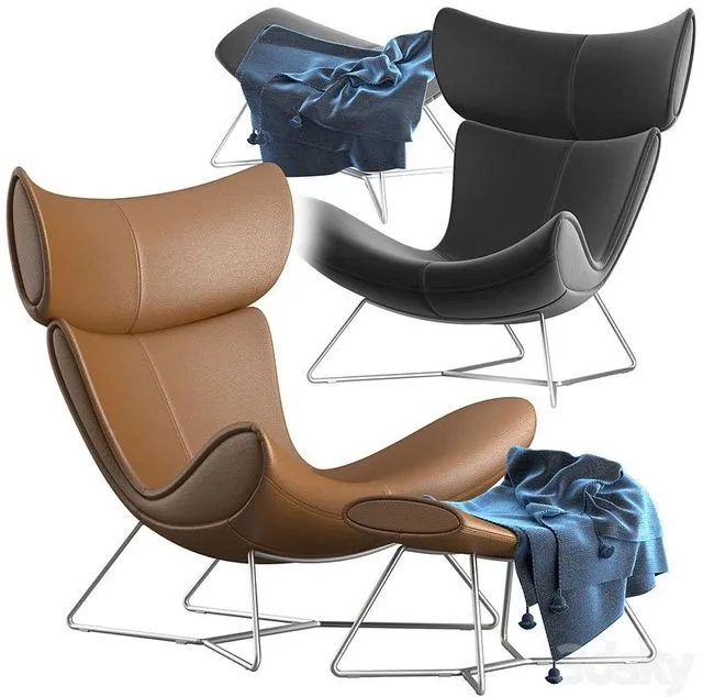 Boconcept-imola chair with footstool 3D Model