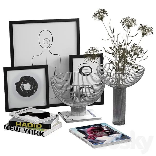 BoConcept Line Decorative Vase Set 3DModel