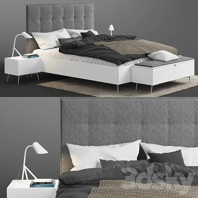 Boconcept Lugano bed 3DModel Boconcept Lugano bed 3DModel