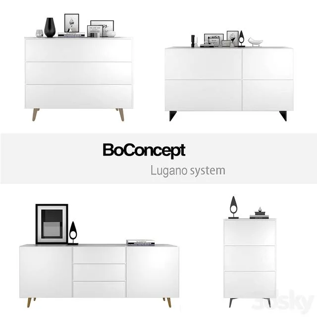 BoConcept Lugano system set 1 3D Model BoConcept Lugano system set 1 3D Model