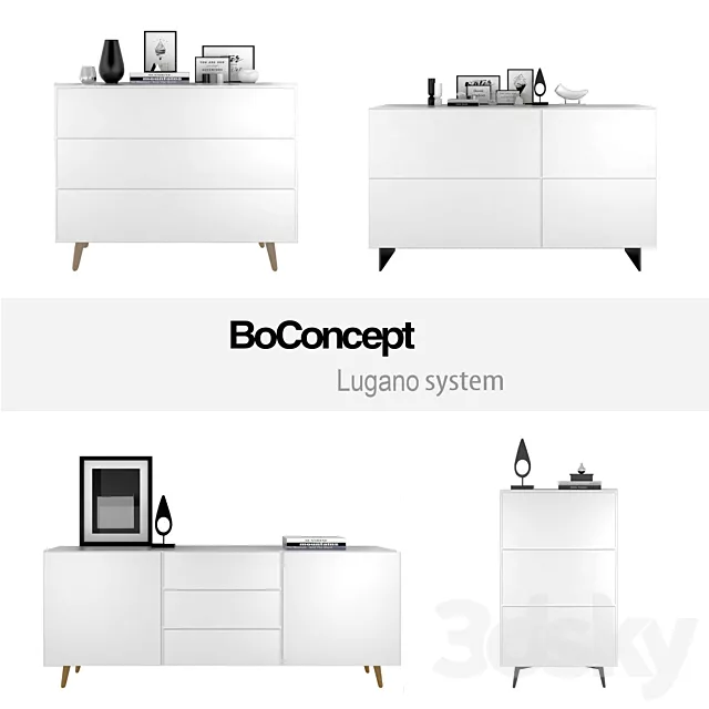 BoConcept Lugano system | set 1 3D Model BoConcept Lugano system | set 1 3D Model