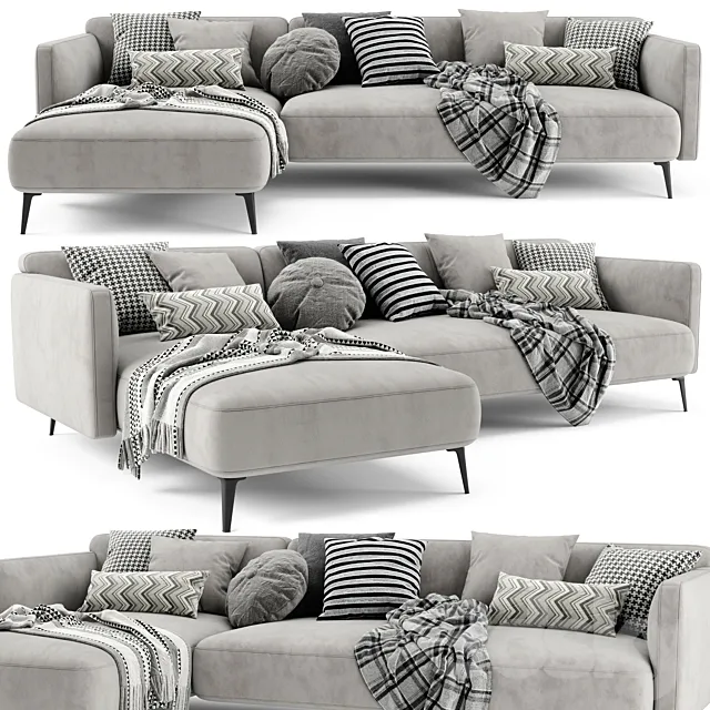 Boconcept modena chaise longue 3D Model Boconcept modena chaise longue 3D Model