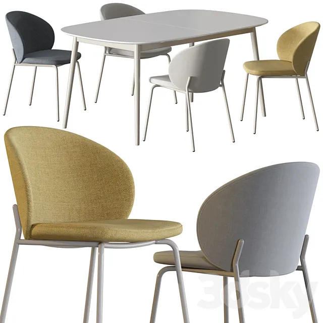 Boconcept-Princeton dining chair set 3DModel