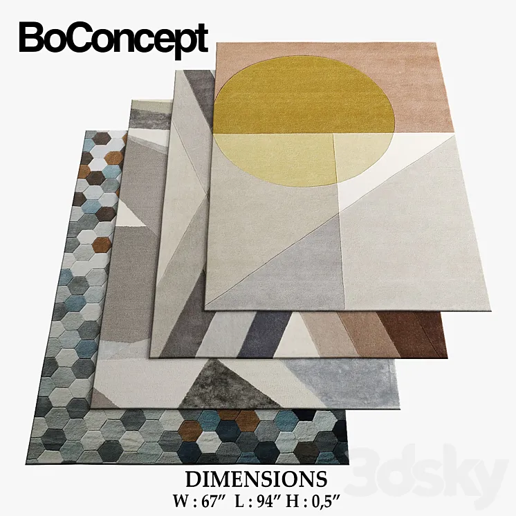 BoConcept Rugs_22 3D Model Free Download