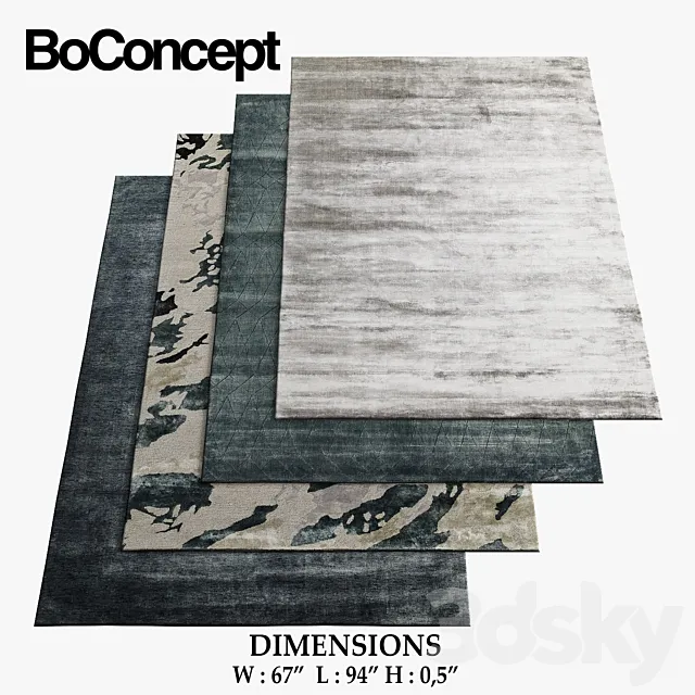 BoConcept Rugs_23 3DModel BoConcept Rugs_23 3DModel