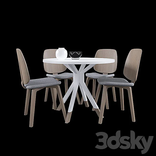 Boconcept table and chair 3DModel
