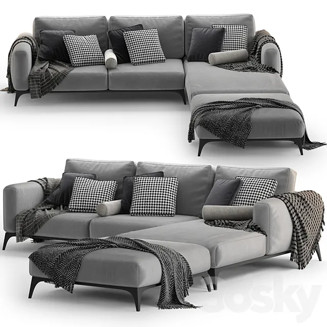 Bodema MILANO corner sofa 3D Model Bodema MILANO corner sofa 3D Model