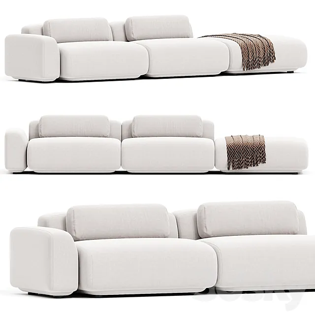 Boden Open End Sofa 3D Model Boden Open End Sofa 3D Model