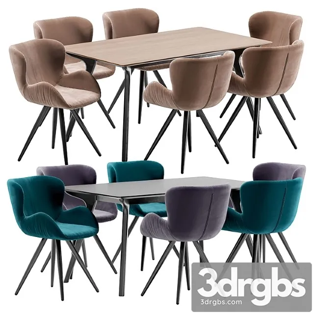 Boeing dining chair and sandy table