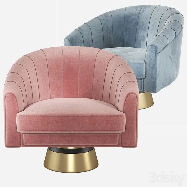 Bogarde Armchair Essential Home 3D Model