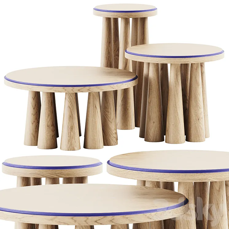 Bogdan Coffee Table by studiointervallo \/ Wooden table 3D Model Free Download