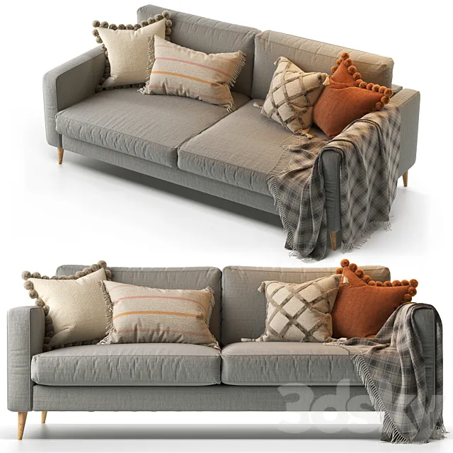 Bohemian Two seater sofa 3D Model