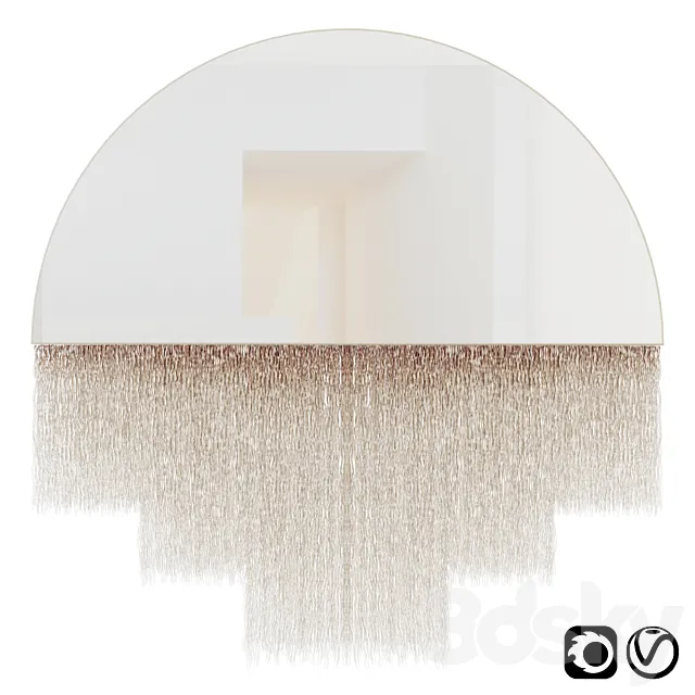 Boho fringed mirror 3DModel