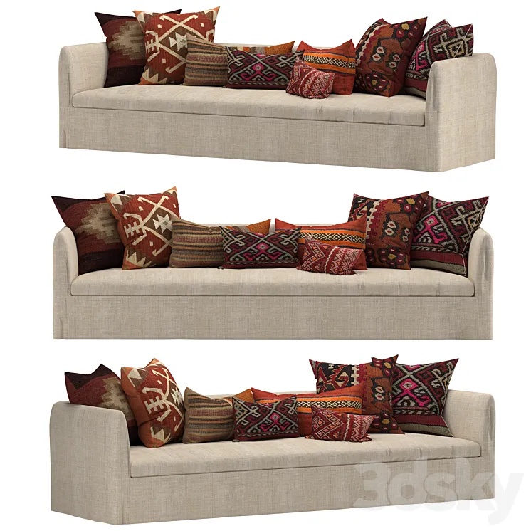Boho Sofa 3D Model Free Download