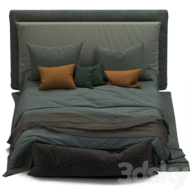 Boho style bed 3D Model Boho style bed 3D Model