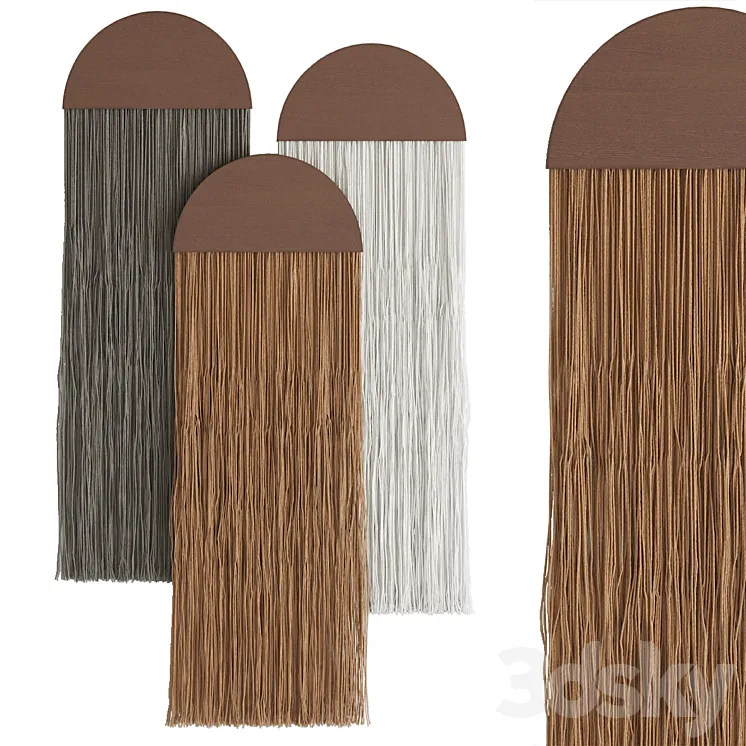 Boho-style macrame panels from VitaBohemeArtStudio 3D Model Free Download