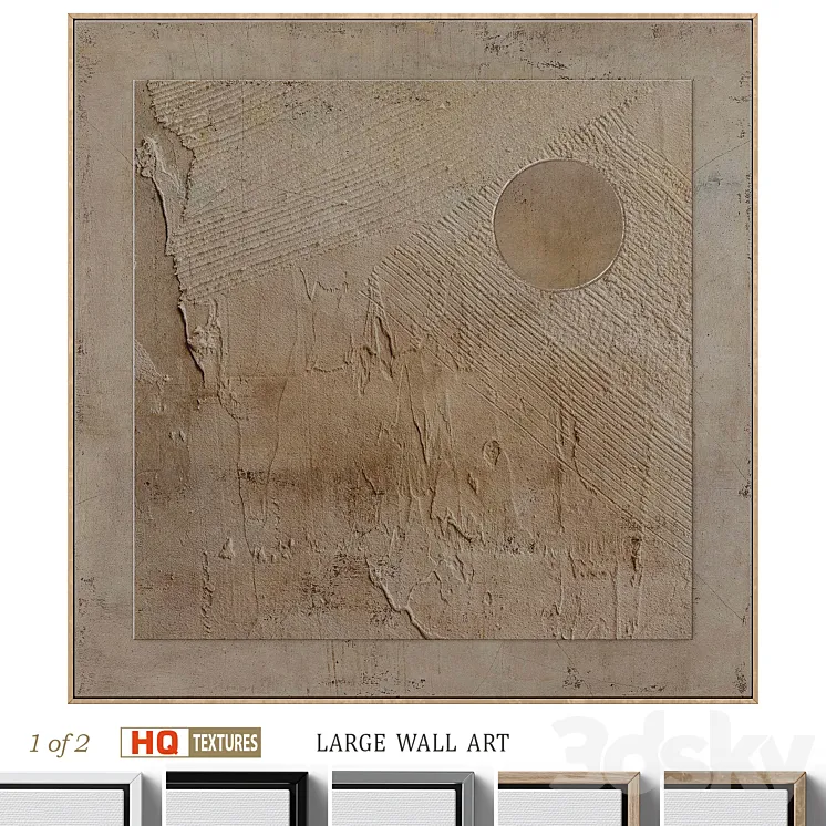 Boho Textural Plaster Landscape Wall Art C-603 3D Model Free Download