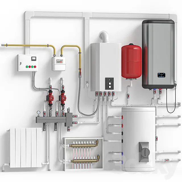 Boiler room 3D Model Boiler room 3D Model