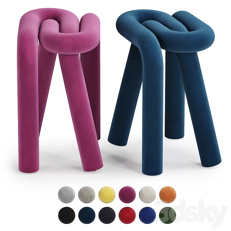 Bold stool by mustache 3D Model Bold stool by mustache 3D Model