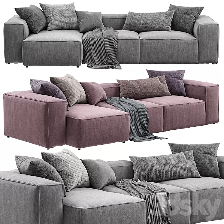 Bolia – Cosima (3-seat chaise longue sofa) 3D Model