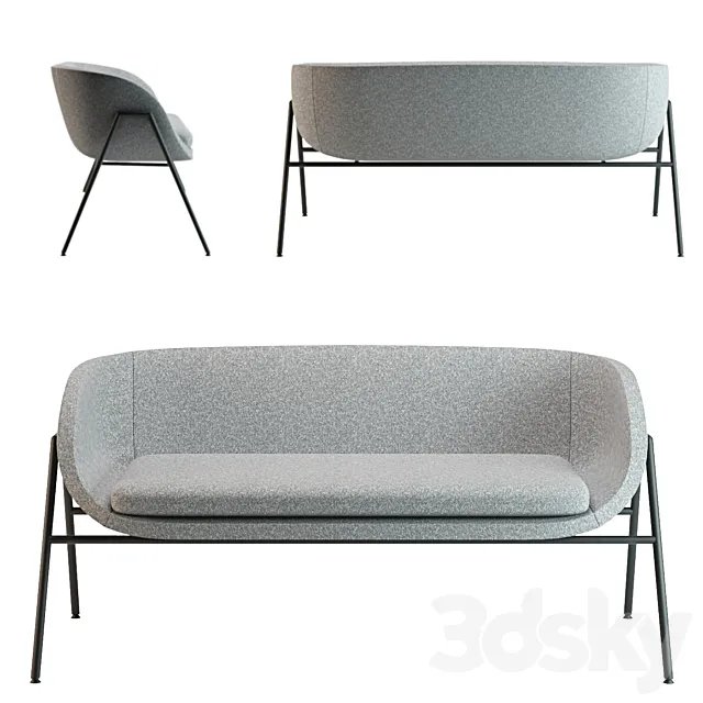 Bolia Gala Sofa-bench 3D Model