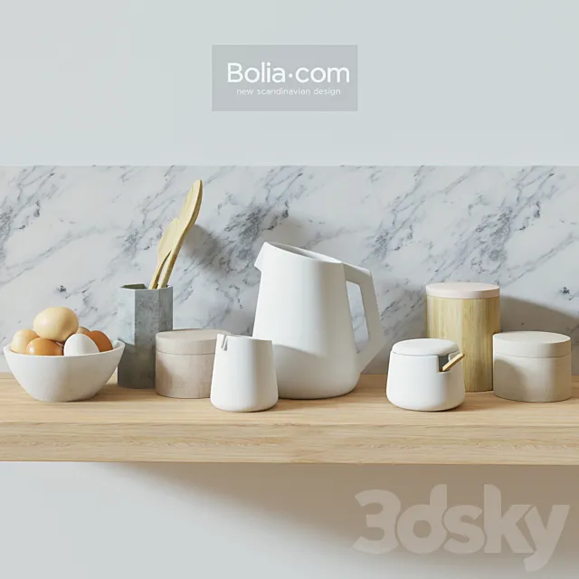 Bolia kitchen set _ Decorative set for the kitchen 3D Model