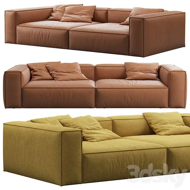 Bolia Modular 2 Seat Large Sofa by Cosima 3D Model Bolia Modular 2 Seat Large Sofa by Cosima 3D Model