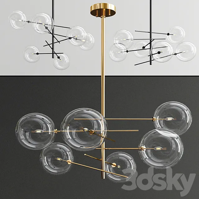 Bolle 6 Light Replica 3D Model Bolle 6 Light Replica 3D Model