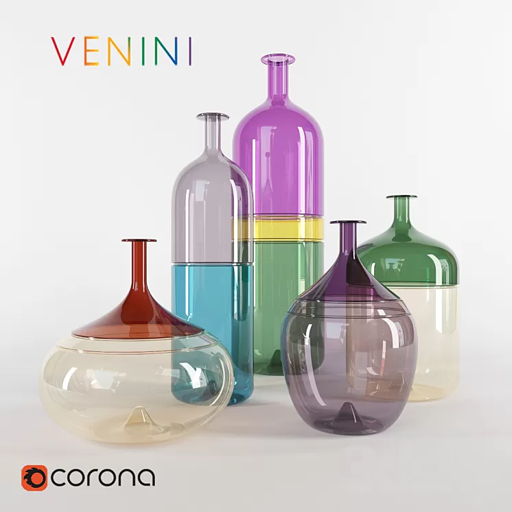 Bolle bottles Venini 3D Model