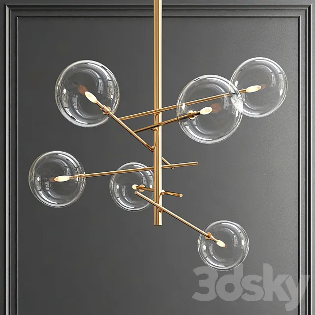 Bolle Hanging Lamp Gallotti & Radice 3D Model