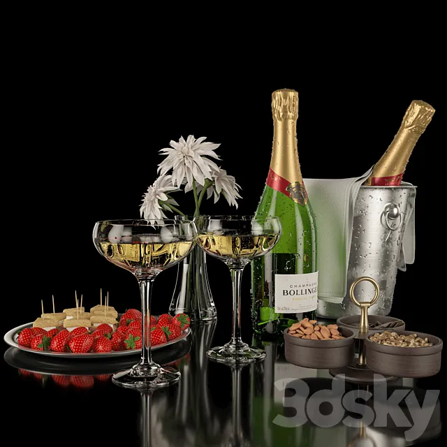 Bollinger Champagne Set 3DModel