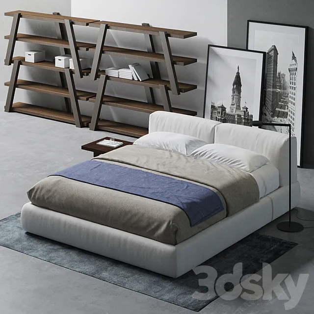 Bolton bed poliform 3D Model Bolton bed poliform 3D Model