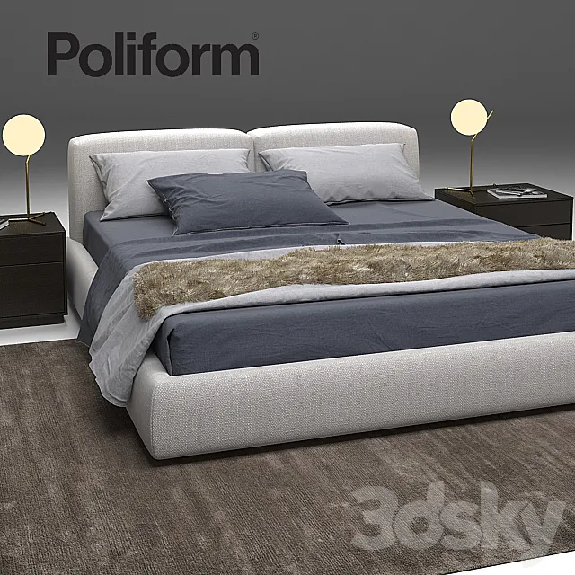 Bolton Bed Poliform 3DModel