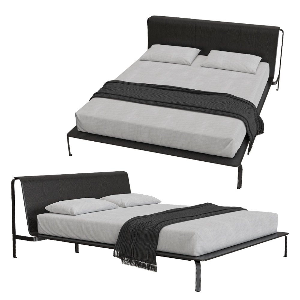 Bolzan – Bed Bend-e wood 3D Model