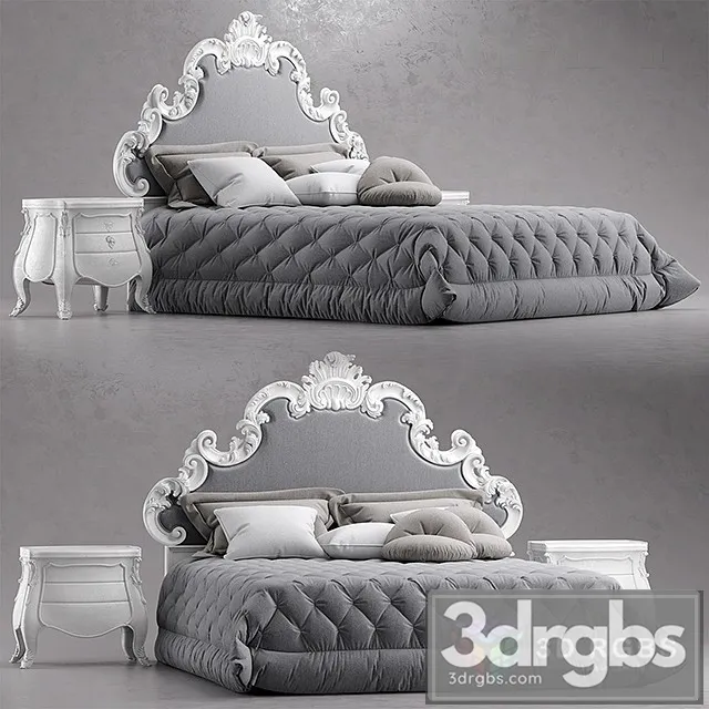 Bolzan Letti Florence Chic Bed 3D Model Download Bolzan Letti Florence Chic Bed 3D Model Download