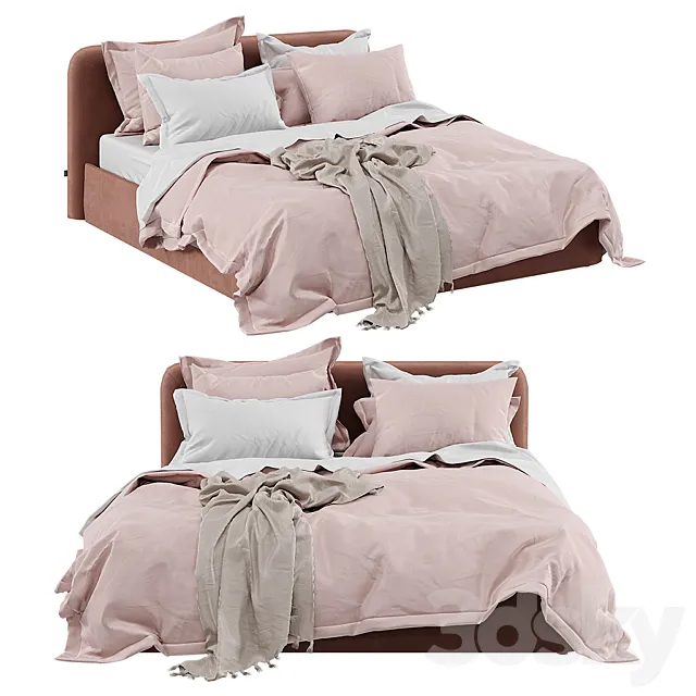 Bolzan letti Joy Box Bed and Adairs Bamboo Violet Quilt Cover 3DModel Bolzan letti Joy Box Bed and Adairs Bamboo Violet Quilt Cover 3DModel