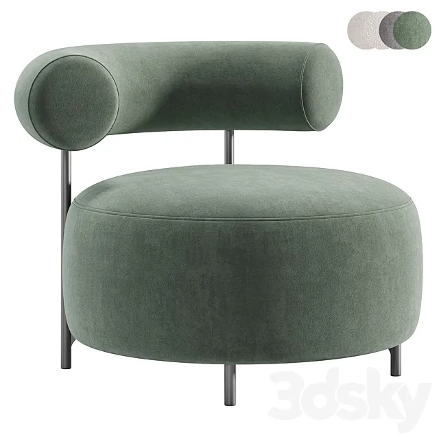 Bon bon armchair 3D Model Bon bon armchair 3D Model