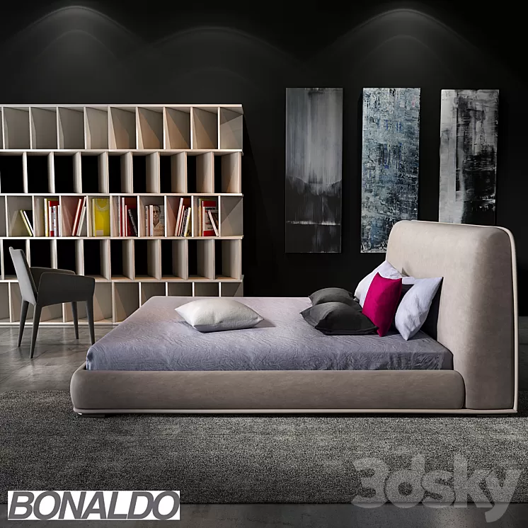 Bonaldo Amos alto bed 3D Model Bonaldo Amos alto bed 3D Model