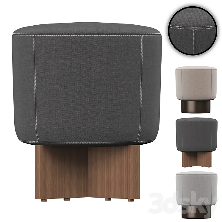 Bonaldo BELT & CROSS pouf 3D Model Free Download