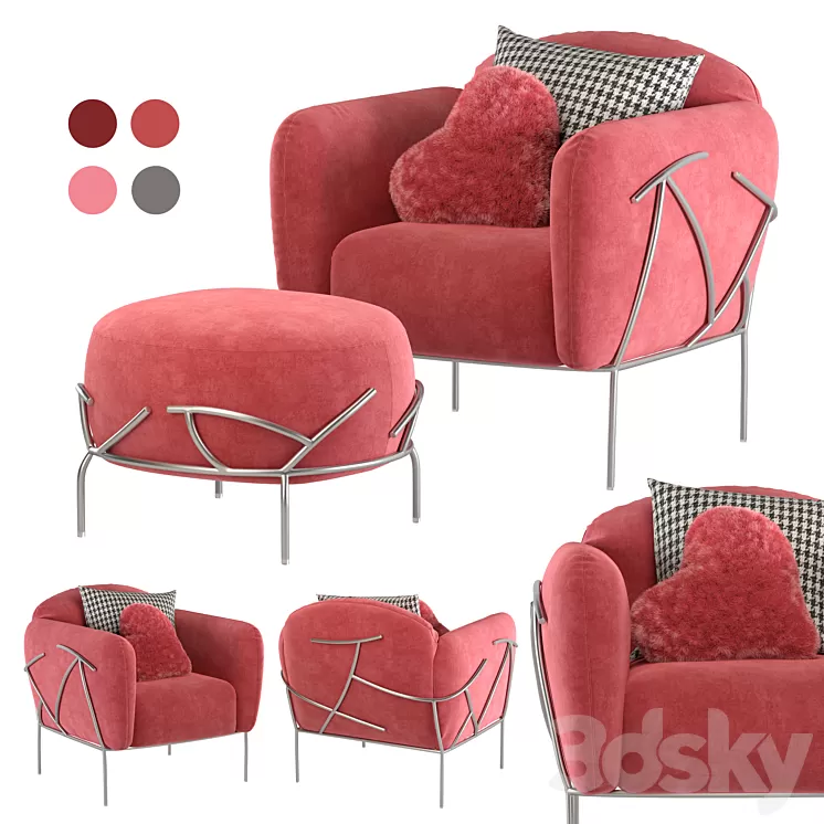 bonaldo corallo armchair 3D Model bonaldo corallo armchair 3D Model