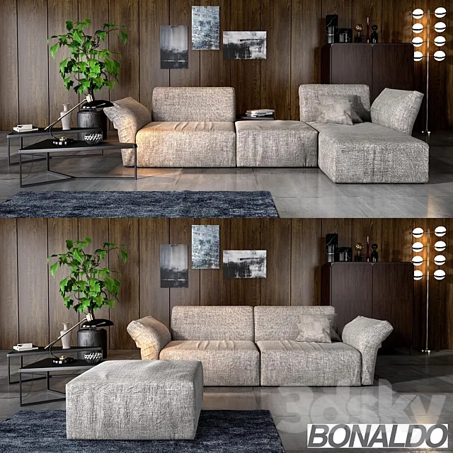 Bonaldo Cortina sofa 3D Model Bonaldo Cortina sofa 3D Model